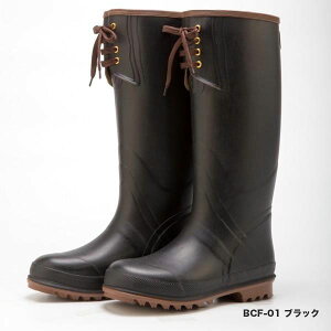 長靴 バーバリアンチーフテンBCF-01 BARBARIAN CHIEFTAIN フロントシューレース ラバーブーツ レインブーツ アウトドア 弘進ゴム KOHSHIN ブラック ブラウン タン オリーブ SS-LL