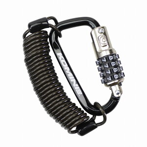 コミネ(KOMINE)LK-115 CARABINER WIRE LOCK BLK|ブラック/フリー