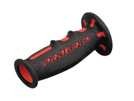 デイトナ（DAYTONA）PRO-GRIP(プログリップ) スーパーバイクグリップ#601　耐震GEL　120mm　貫通　レッド/ブラック(98024)