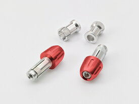 デイトナ（DAYTONA）アルミビレットバーエンド スピンナータイプ レッド (サイズ：外径φ22×全長21mm)(99975)