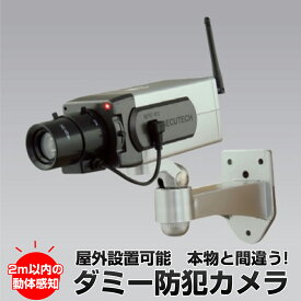 屋外対応 ダミー防犯カメラ 監視カメラ LED付き 夜間 左右旋回 電池式 駐車場 公共施設 アパート マンション ビル 店舗 防犯対策 犯罪防止　823-25
