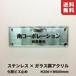 �X�e�����X�i�w�A�[���C���j×�K���X���A�N���� �v���[�g ���σr�X�~�� �yH200×W600mm�z �X�R�b�`�V�[�g�d�グ ���O�p ��Е\�D �������̊Ŕ� �������ȃv���[�g �A�N�����T�C�� km-rf-26