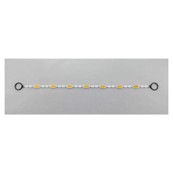 コーンに使えるリング付き 反射チェーン 白チェーン 新商品 コーンリング付き 黄色部反射 付与 870-67W