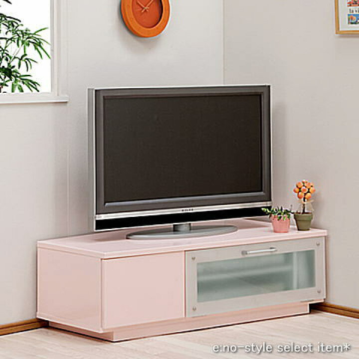 楽天市場】幅100コーナーテレビボード（ピンク）/37型以下26型22型の 