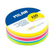 MILAN（ミラン） ネオンカラー 丸ふせん 250枚 MLN41671NE250 付箋 ネオンカラー 蛍光色 蛍光カラー 文具…