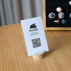 Natura Fixtures 石製ポップスタンド 丸型 名刺 ポストカード 天然大理石 SP-201 ナチュラフィクスチャーズ