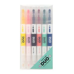 PAPIER TIGRE 6 FELT PEN SET DUO ptduo-x6-001 6F 1Zbg