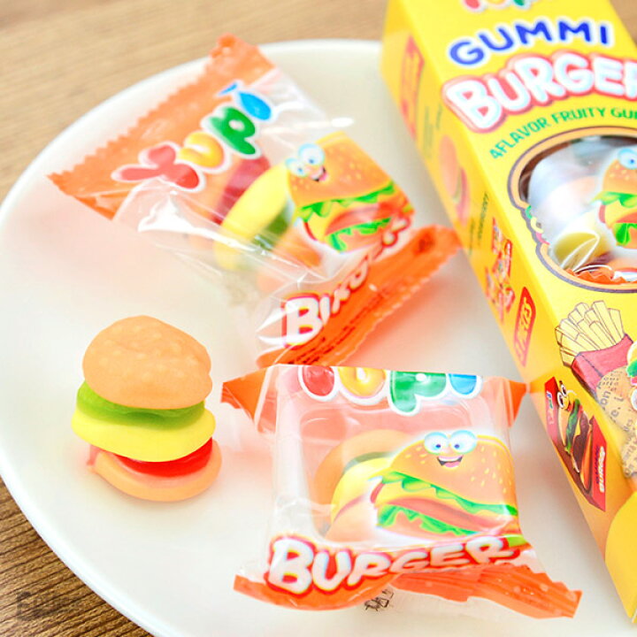 楽天市場 グミバーガー 3p 海外 輸入 お菓子 子ども ハンバーガー グミアメリカン デザイン おもしろい おしゃれ かわいい プチギフト 子供 大人 プレゼント 外国 Yupi ハロウィン エイム カラフル おしゃれ文具専門店イー オフィス