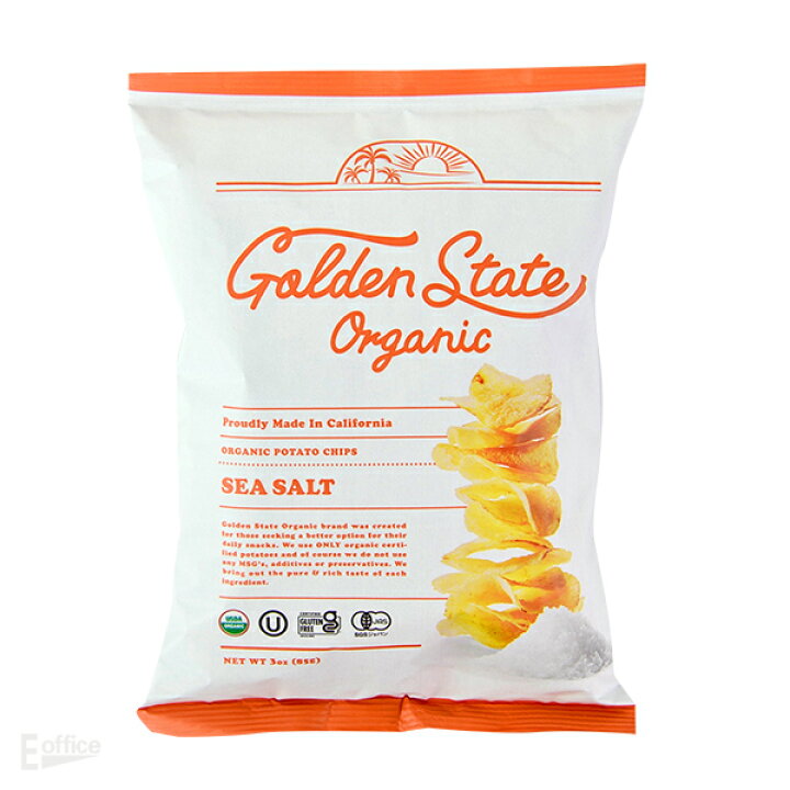 楽天市場 オーガニックポテトチップス シーソルト Golden State Organic ホワイトデー 化学調味料不使用 グルテンフリー 有機jas Usda認証 アメリカ 塩味 お菓子 海外 おしゃれ 大人 外国 デザイン おしゃれ文具専門店イー オフィス