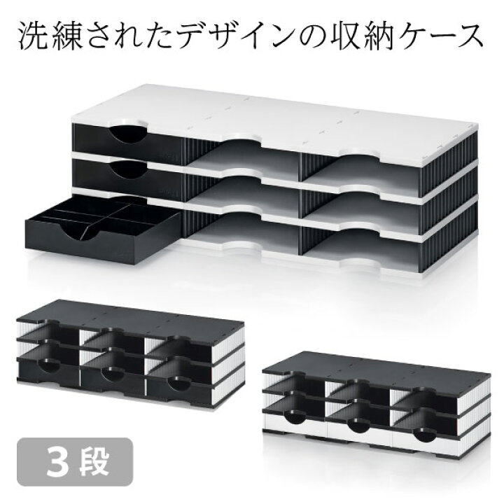 楽天市場 スイス製の書類 小物整理棚 Styro Doc Trio スティーロ ドッグ トリオ 引出し3個付き Styro スティーロ 事務用品 オフィス 収納 デザイン おしゃれ 海外 輸入 送料無料 ２段 デスク 棚 シンプル プレゼント ギフト 仕事 モノトーン おしゃれ文具専門店イー