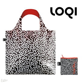 LOQI キース・ヘリング エコバッグ ポーチ付き MUSEUM Collection KEITH HARING Untitled Recycled Bag KH.PL.R 50×42 cm