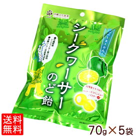 シークワーサーのど飴 70g×5袋【レターパック送料無料】　｜沖縄お土産　お菓子