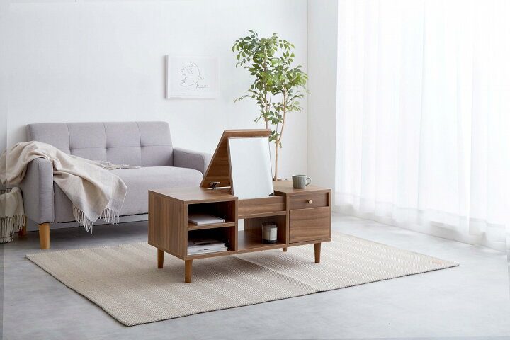 楽天市場】Charme ドレッサー テーブル ローテーブル おしゃれ 北欧 白 