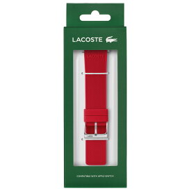 LACOSTE★ロゴ入り アップルウォッチ ラバー 交換バンド 42mm 44mm ブラック 2050010 Apple Watch【並行輸入品】