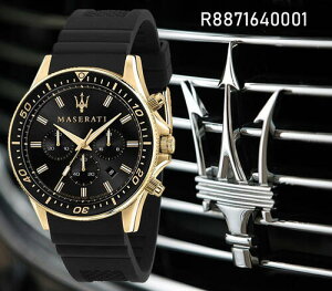 Maserati rv Men's Sfida R8871640001 Black Silicone Quartz Fashion Watch sAi