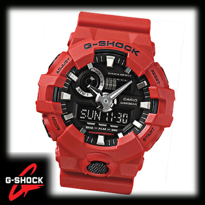 楽天市場】CASIO カシオ G-SHOCK G-ショック GA-700-4A レッド 海外  