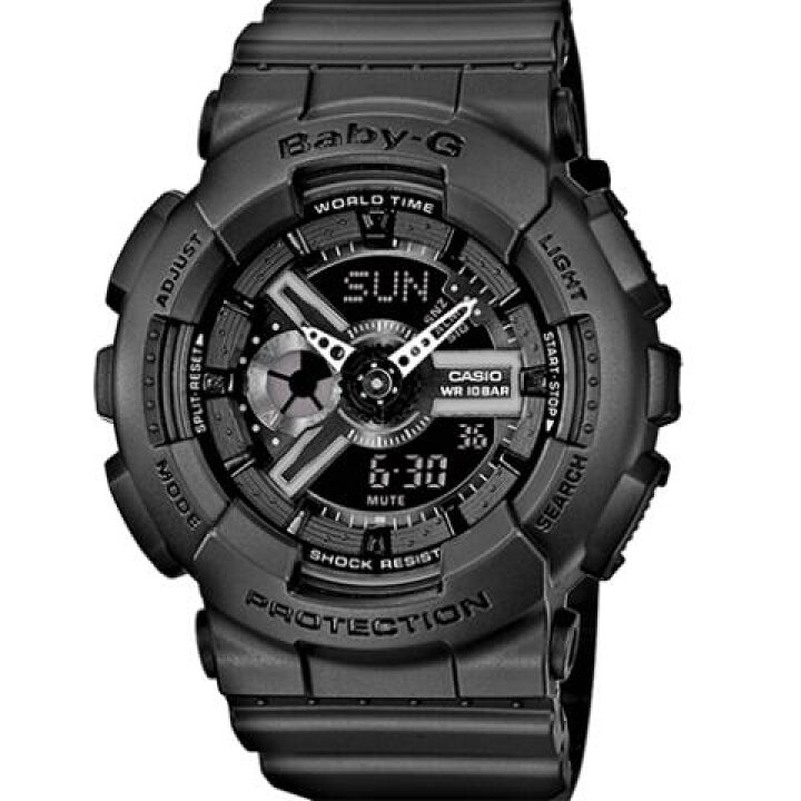 楽天市場】CASIO カシオ Baby-G レディース BA-110BC-1A ブラック 海外 