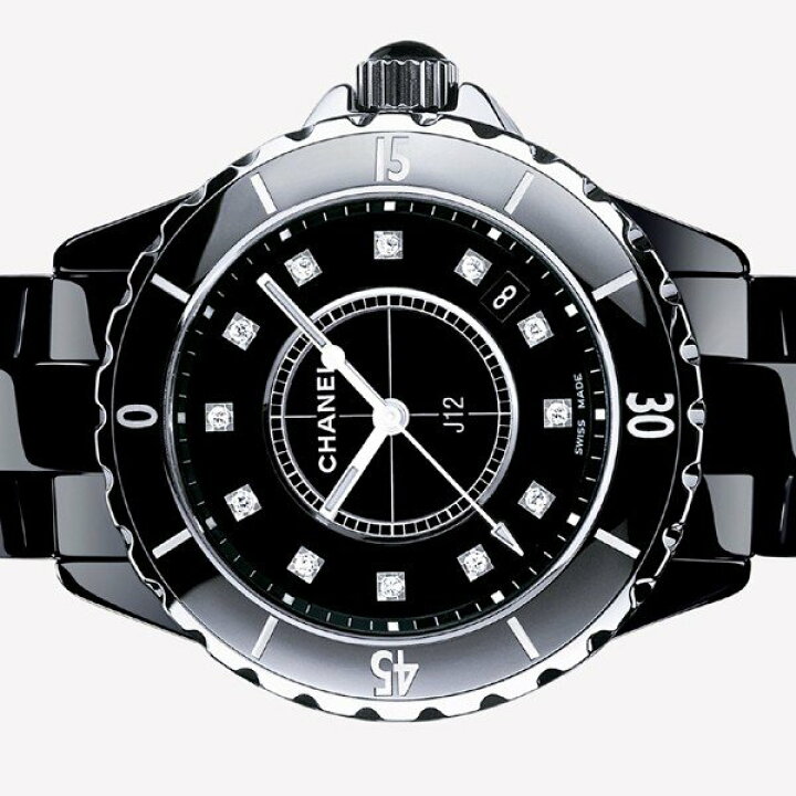 楽天市場】(シャネル) CHANEL J12 ダイヤ 腕時計 H1625 ブラック 