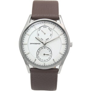 Pierre Talamon ピエール・タラモン 腕時計 PT-5500H-2 ホワイト×ダークブラウン クォーツ  【新商品】