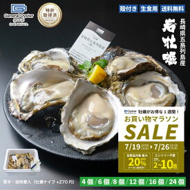 生食用 殻付き 岩牡蠣 長崎県 五島列島産『椿』 (約160〜200g/個) S【6個/8個/12個/16個/24個】特許取得済 海洋深層水で浄化された安心・安全な生牡蠣 【軍手・説明書入（牡蠣ナイフ+270円）】おうちでオイスターバー 牡蛎 お中元 ギフト