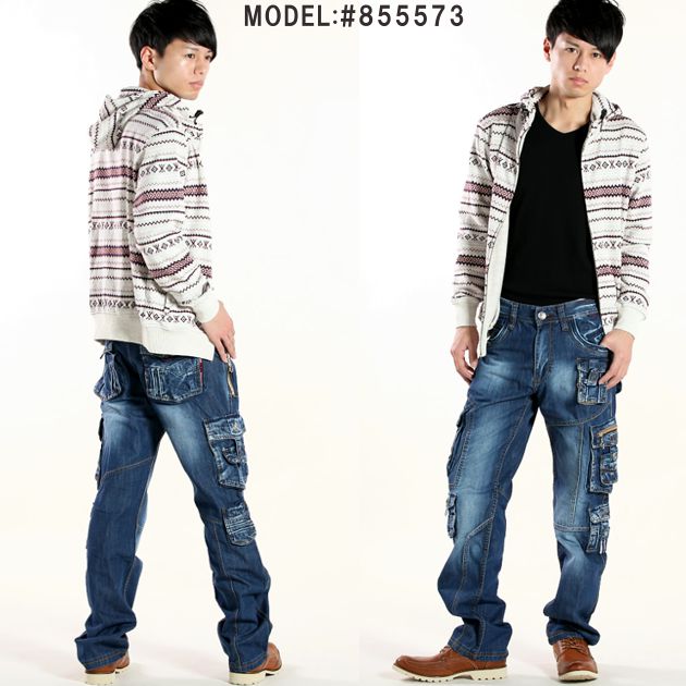 e-palette: Cargo pant denim jeans men cargo straight jeans denim cargo ...