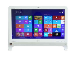 富士通 デスクトップパソコン 中古パソコン EH30/JT ホワイト デスクトップ 一体型 本体 Windows8 Athlon DVD 地デジ 4GB/500GB 送料無料 【中古】