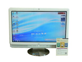 液晶一体型 Windows7 デスクトップパソコン 中古パソコン 富士通 Core 2 Duo DVD 地デジ 4GB/500GB 送料無料 【中古】