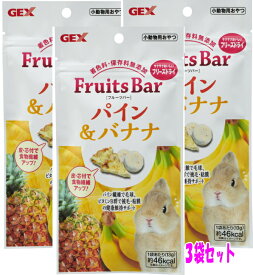 【お買い得】Fruits Bar（フルーツバー）パイン＆バナナ（3袋セット） [GEX]