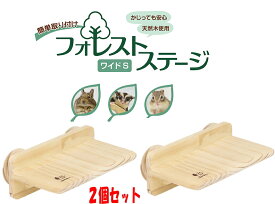 デグー・シマリス・モモンガ用小型の横長ステージ2個セット！フォレストステージ ワイドS×2個セット[三晃商会]