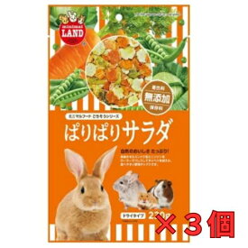 うさぎ・リス・ハムスター・チンチラなどの小動物用！ぱりぱりサラダ230g×3個　マルカン