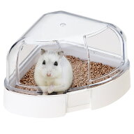ハムスター・リスなどの小動物のトイレセット！ゆったりコーナートイレ・クリーンセット[マルカン]