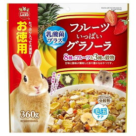 うさぎ・モルモット・ハムスターなどの小動物用おやつ！フルーツいっぱいグラノーラお徳用 360g[マルカン]