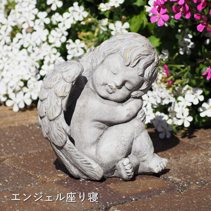 楽天市場】ガーデンオブジェ 天使 置物 ガーデン オーナメント 