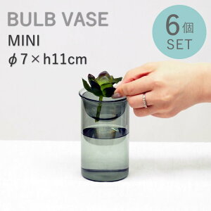 �y�����y�z ���k�͔| �e�� ���� �q���V���X ���͔| �|�b�g �ԕr �x�[�X �ϗt�A�� ���� �� �|�g�X �K���X �o���u�x�[�X �~�j �y MINI BULB VASE ���͔|�K���X�x�[�X �N���A 11cm �O���[ 6�Z�b�g KEGY