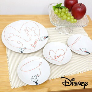 ●【あす楽】 結婚祝い 食器セット プレゼント ディズニー ラブイズ 取り分けセット 3307-04 三郷陶器 食器 セット おしゃれ 新築祝い プレート 大皿 取り皿 かわいい 皿 電子レンジ対応 食洗