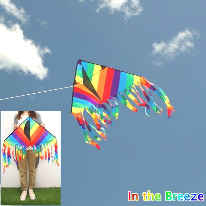 楽天市場 即出荷 カイト 凧 スポーツ 外遊び おもちゃ 玩具 凧揚げ 凧上げ アウトドア レジャー ピクニック 公園 キャンプ キッズ スポーツトイ スカイスポーツ Kite たこ タコ In The Breeze 3178 デルタカイト レインボー32 定形外郵便送料無料 ピクニック