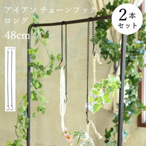 【あす楽】 S字フック アイアン 【ジョセフアイアン チェーンフック 2本セット ロング DTFF6003SW SOW】 48cm Sカン アンティーク クローゼット 吊り下げ 金具 汎用 引っ掛け 天井 壁 見せる 収納