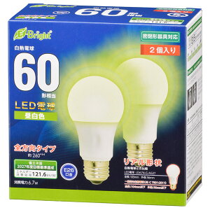 LED�d�� E26 60�`���� �����F 2���bLDA7N-G AG27 2P 06-4353 �I�[���d�@