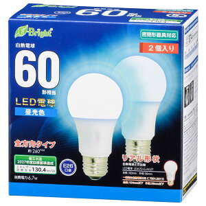 LED�d�� E26 60�`���� �S���� �����F 2����bLDA7D-G AG27 2P 06-4354 OHM �I�[���d�@