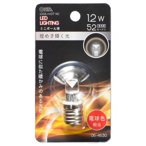 LED�d�� �~�j�{�[���d���` E17/1.2W �d���F �N���A�bLDG1L-H-E17 14C 06-4630 OHM �I�[���d�@