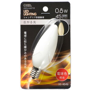 LED�d�� �V�����f���A�d���` E17/0.8W �d���F�bLDC1L-G-E17 13 06-4649 OHM �I�[���d�@