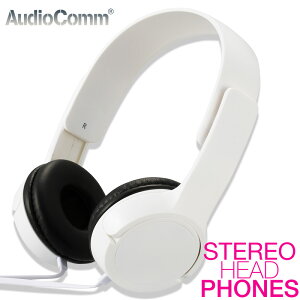AudioComm �X�e���I�w�b�h�z�� �L�� ���^ �I�[�o�[�C���[ �z���C�g �� ����݂ɂ������`�R�[�h �X�e���I�~�j�v���O L�^ �P�[�u���� ��1.2m�b�I�[���d�@ HP-H125N-W 03-2280