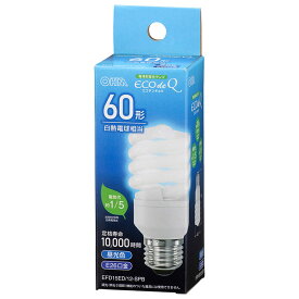 オーム(OHM) エコデンキュウ 電球形蛍光灯 電球型蛍光灯 スパイラル 口金 E26 60W 相当 昼光色 白熱電球 代替 省エネ 電気代 節約 コスパ｜オーム電機 EFD15ED/12-SPB 06-3773