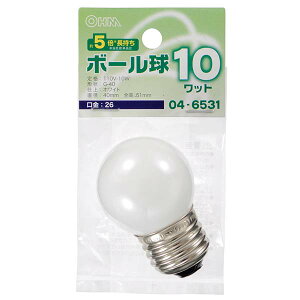���M�� �~�j�{�[���` G40 10W �z���C�g E26 ������_LB-G4610-WLL 04-6531 �I�[���d�@