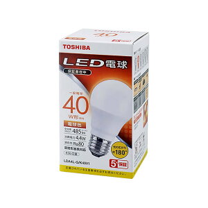  LEDd  E26 40W  dF `Ή ̍L 180x 5Nۏ؁bLDA4L-G/K40V1R 16-0643