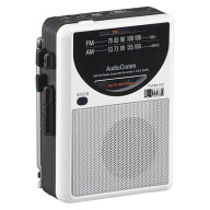 カセットレコーダー ラジオ付 モノラルスピーカー付 オートリバース再生 AM/FM ワイドFM対応 FMアンテナ…