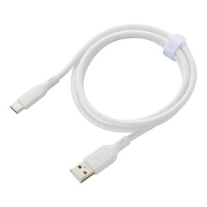 AudioComm USB�P�[�u�� Type-C to Type-A ����1m �z���C�g �� �Ȃ߂炩 �V���R���^�C�v ���݂ɂ��� �f���ɋ��� �����o���h�t ���o�� ���}���[�d 5V/3A�Ή� �ő�480Mbps �����f�[�^�]�� Nintendo Switch �Ή� �X