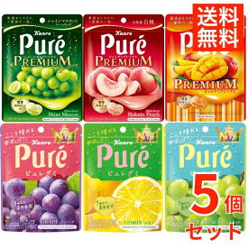 カンロ ピュレグミ 5種 詰め合わせ グミ 食べ比べ レモン グレープ マスカット 白桃 個包装 まとめ買い ポイント消化