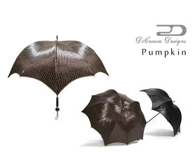 DiCesare Designs ディチェザレ デザイン PUMPKIN 雨傘 CROCODILE JACQUARD 傘 雨傘 かさ カサ レディース ユニセックス メンズ ブランド お洒落 オシャレ セレブ 高級
