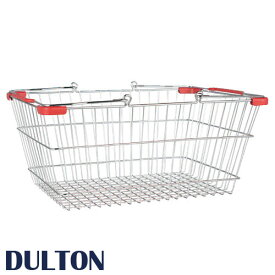 DULTON ダルトン マーケットバスケット クロムフレーム S MARKET BASKET CHROME S 買い物カゴ 買い物籠 買い物かご バスケット スーパーマーケットのカゴ 小物入れ 小物収納 ショッピングバスケット キッチン収納 野菜ストッカー おしゃれ 可愛い